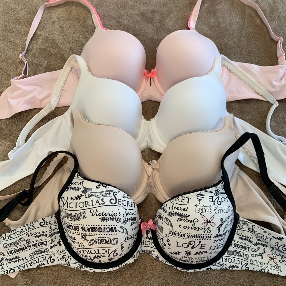 4 Victoria’s Secret Bras. 34D.